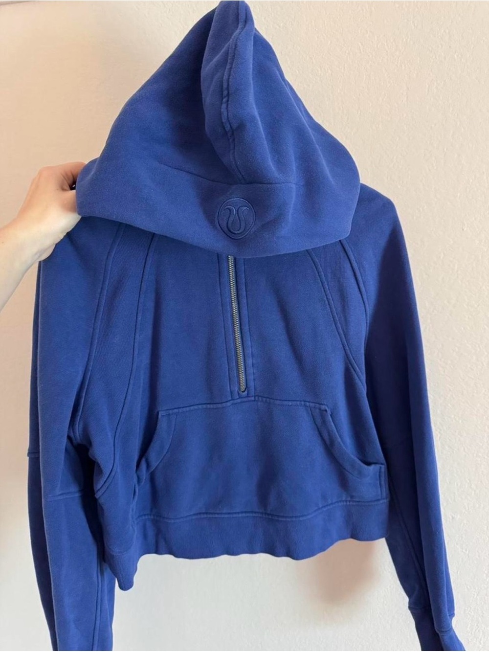 lululemon athletica Royal Blue Half-Zip Hoodie Sweatshirt xs/s